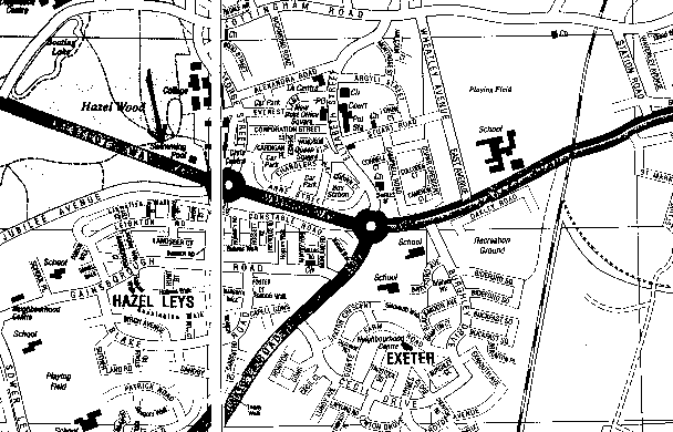 [Map of Corby Town Centre]