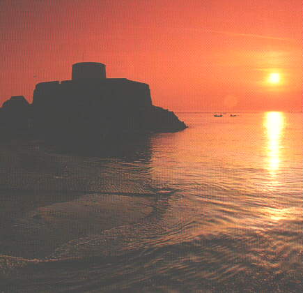 [Photo of Guernsey coastline]