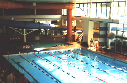 [Slide and swim-down pool]